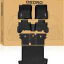 OEDRO Floor Mats Cargo Liner Fit for 2013-2024 Toyota 4Runner 5-Seater, Custom Fit TPE All Weather Floor Liners Trunk Mat with Backrest Mat for 4Runner Accessories, Car Mat Full Set, Black