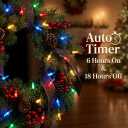 ITICdecor 2 Pack 50LED Battery Operated Christmas Lights, 16 FT Mini String Lights Waterproof with 8 Modes & Timer for Xmas Indoor Outdoor Yard Holiday Wedding Decorations (Multicolor)