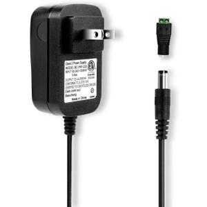 12V 2.5A 30W Power Supply Adapter ETL AC to DC (Input 100-240V, Output 12 Volt 2.5amp), 10 Foot Cord 5.5x2.1mm DC Plug, Wall Wart Transformer for DC12V CCTV Camera LED Strip Light (30 Watt)