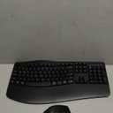 Wireless Keyboard and Mouse Combo, 2.4G Full Size Wave Keys Ergonomic Keyboard with Wrist Rest and 3-Level DPI Adjustable Wireless Ergonomic Mouse for Windows, Mac OS Desktop/Laptop/PC(Black)