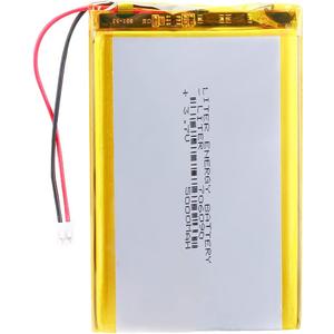 Liter energybattery 3.7V Lipo Battery 5000mAh Rechargeable Lithium ion Polymer Battery 706090 with JST Connector