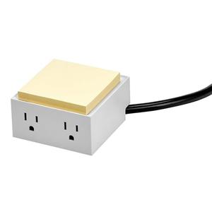 Bostitch Office Konnect Power Hub, Two Outlets Charging Station for Desktop, Shallow Tray Top, White 2 packs