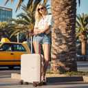 Carry On Luggage Set 22x14x9 Airline Approved Luggage Sets 3 Piece,Suitcases with Wheels,ABS Hard Case Luggage with TSA Lock Spinner Wheels (20 Inch,BP/TB)
