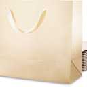 12 Large Gift Bags 13x5x10 Inches, Luxury Large Gift Bags with Handles for Thanksgiving Day and All Occasions (Champagne Gold with Grass Texture), 12 Count