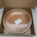 Acacia Wood Serving Bowls, 6 Inch Handcrafted Wooden Individual Bowls Set of 2 for Food/Soup/Salad/Pasta, Use as Snack Holder Plate for Kitchen and Dining