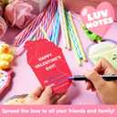 JOYIN 24 Pcs Valentine's Day Gifts Plush Toy & Straws with Cards, Mini Plush Finger Puppets to Hold Straw & Drink Themed Cards, Valentines Day Card for Kids School Classroom Exchange Prizes