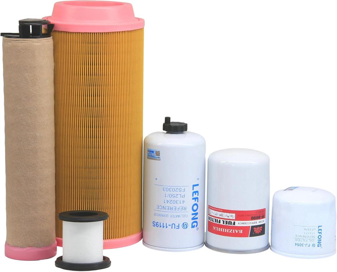 ST-1132 Filter Kit Compatible with HATZ 3H50 or 4H50 Engines Replaces Oil 50638800, Primary Fuel 50638000, Secondary Fuel 50638100, Air 50638200 & 50638300, Crankcase Breather 50640500 (6 Pcs)