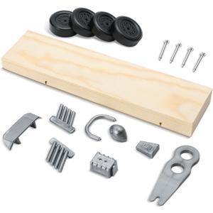 Derby Car Kit Includes Pre-drilled Wedge Block, Wheels and Nail-Type Axels Compatible with Pine Wood Derby Car Kit