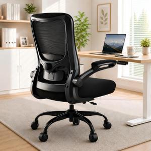 Ergonomic Office Chair - High Back Desk Chair with Adjustable Lumbar Support, Breathable Mesh Back, 330LBS Capacity, Easy Assembly (Matte Black)