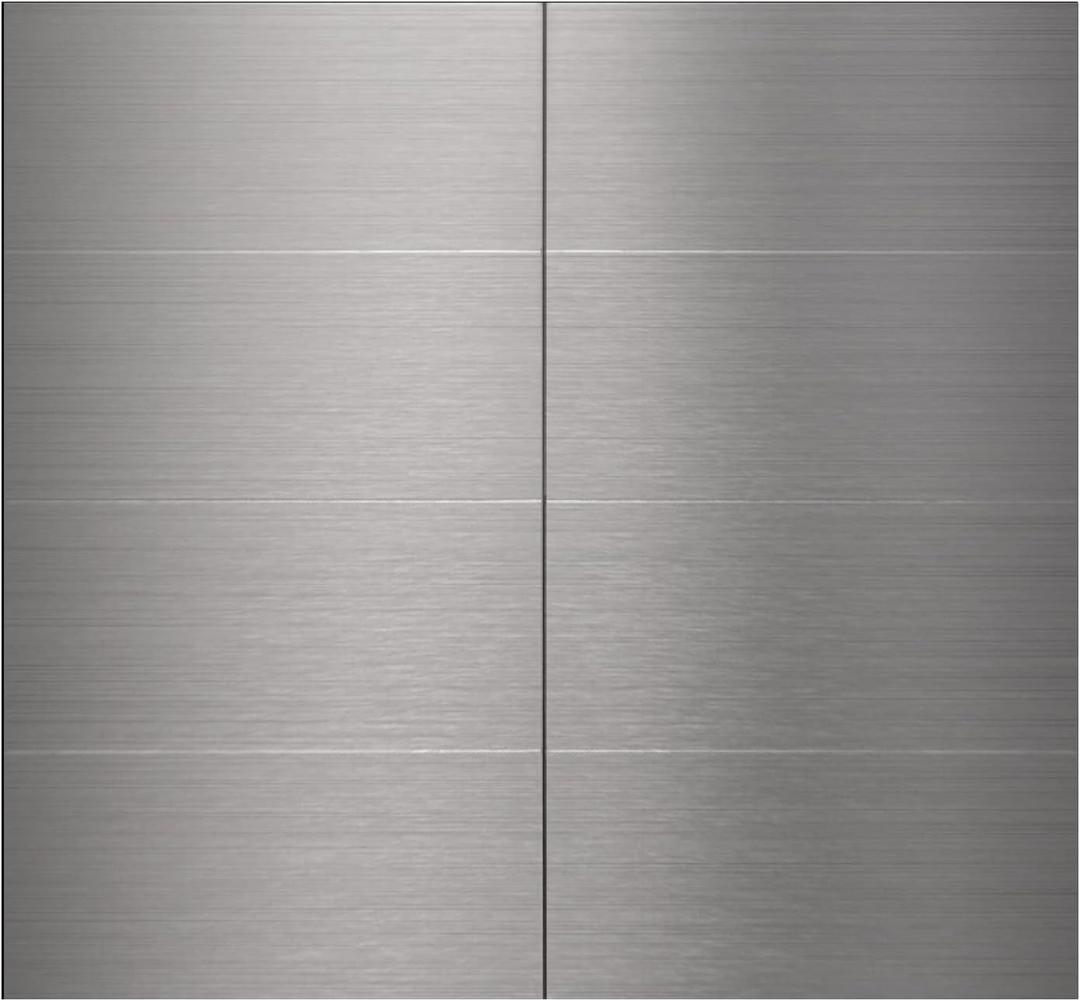 80-Pack 3"x6" Brushed Silver Aluminum Peel and Stick Tile Backsplash Panels (Brushed Aluminum)