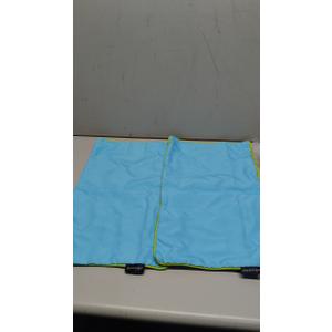 Phantoscope Pack of 2 Outdoor Waterproof Solid Throw Decorative Pillow Cover Decorative Square Outdoor Pillows Cushion Case Patio Pillows for Couch Tent Sunbrella, Teal Blue 12x20 inches 30x50 cm