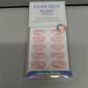 BTArtbox Press On Nails Almond, Rose Lemonade, Pink Swirl, Short, 32Pcs | Lamp-Curable 4-Week Wear, Easy-to-Apply in 15 Mins, Salon-quality Nail Look, Included Glue and Adhesive Tabs All-in-One Kit