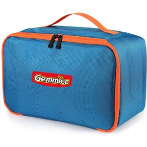 Gemmicc Toy Carry Case,Magnetic Tiles Storage Bag, Water Resistant Oxford Cloth Organizer, Box Storage Bin for Playroom, Classroom,Home Organization(Blue)
