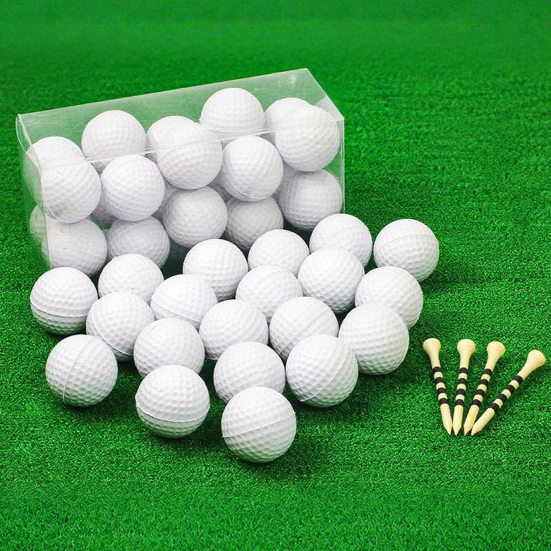 20 Pack Practice Golf Balls,41mm Foam Golf Balls,Limited Flight Design with Realistic Feel Durability,Perfect for Indoor or Outdoor Golf Training,Backyard Drills (White)