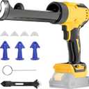 Cordless Caulking Gun Compatible With DeWalt 20V Max Battery(NO Battery)10 Oz Electric Caulking Gun with Anti-Drip,Auto Retract,LED Light,6 Speed for Filling, Sealing, Repair