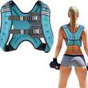 Prodigen Weighted Vest for Women and Men 8 12 16 20 25 30 Lbs with Reflective Stripe and Double Adjustable Buckle Straps Weight Vests for Strength Training, Jogging, Cardio, Weight Loss (Blue)