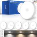 Homelist Upgraded Ultra Bright Motion Sensor Lights Indoor Rechargeable, 6 Pack Puck Light with Remote, 1500mAh Battery Operated Sensor Night Light for Stairs, Cabinet, Bedside, Closet