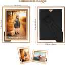 5"7" Picture Frame, Gold Glass Photo Holder, 2 Pack, Tabletop Use or Wall Mouted, Vertical or Horizontal, Classy For Children's Day, Birthday or Wedding