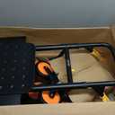 VEVOR Stair Climbing Cart, 440 lbs Capacity Stair Climber Hand Truck and Dolly, Heavy-Duty Folding Trolley Cart with Dual Handle, 6 Wheels & 2 Elastic Ropes for Home Office Shopping Moving Warehouse