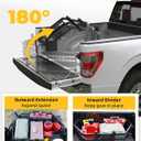 Trumgeta 49.5" to 56.5" Adjustable Truck Bed Extender, Fit for Toyota Tacoma 2016-2026, Tailgate Extender with MOLLE Panel, 180 Flip Bed Divider