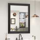 SMIROR 20x24 Matte Black Bathroom Vanity Mirror for Over Sink