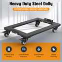 IMAYCC Furniture Moving Dolly 1800LBS, Heavy Duty Dolly cart with Wheels, Reinforced Steel Frame Moving Dolly 4 Wheels with Brake 23.4" x 15.7" Furniture Dolly 2 Packs