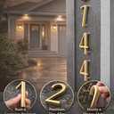 5 Floating House Number Modern House Numbers- zinc alloy Home Address Number with Exquisite Drawing Process-gold-Number 9
