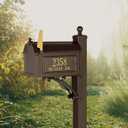 Whitehall Deluxe Streetside Mailbox Package,Bronze,Extra Large,70727, 14"D x 9.62"W x 13"H