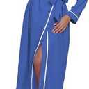 EA'S SECRET 100% Cotton Robes for Women Lightweight Long Kimono Bathrobe Soft Ladies Loungewear with Pockets Size M