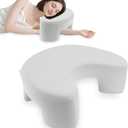 KOUISYY Side Sleeper Pillow with Arm Hole, Ergonomic Zoned Neck Pillow, Comfortable Cervical Pillows, Cooling Memory Foam Pillows, Neck Support Cushion for Bed(Light Grey,1 Piece)