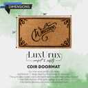 LuxUrux Extra Large Welcome Mats Outdoor Coco Coir Doormat, with Heavy-Duty PVC Backing - Natural - Perfect Color/Sizing for Outdoor/Indoor uses. (24 x 36 Inch)