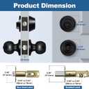 BESTTEN Keyed Alike Exterior Door Knob with Key Lock and Deadbolt, All Keyed Same, Matte Black Entry Door Knobs with Lock and Keys for Entrance and Front Door