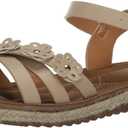 YOKI Women's Comfort Flat Sandal (10, Beige)