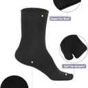 Geyoga 6 Pairs Flip Flop Socks Tabi Split Toe Socks Elastic Cotton for Men Women (Black)