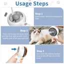 Cat Steam Brush for Indoor Cat Dog 5 In 1 Pet Fur Remover Tool for Shedding & Grooming Anti-Static Spray Hair Removal Comb with Release Button Long Short Hair Pet Dog Supplies - White