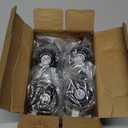 2" Inch Stem Leveling Casters Wheel with Ratchet Handle, 1/2 Inch and M12 Stem Size, Height Adjustable Heavy Duty Casters Set of 4 Total Load 2200 Lbs, Workbench Retractable Caster, T60, Black