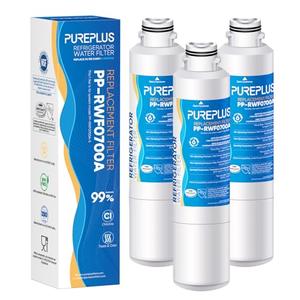 PUREPLUS DA29-00020B Refrigerator Water Filter Replacement for Samsung RF28HMEDBSR, RF263BEAESR, HDX FMS-2, HAF-CIN/EXP, RF4287HARS, RF28HFEDBSR, DA29-00020A, RF261BEAESR, DA97-08006A, 469101