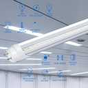 25-Pack T8 LED Bulbs 4 Foot Tube Light, 4ft LED Shop Garage Light
