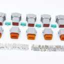 5 Sets 8P DT Connector kit Waterproof Sealed Electrical Plug housing Wire Dt Connector 22-16AWG DT04-8P DT06-8S (Gray)
