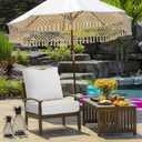 22x24 inch Outdoor/Indoor Deep Seat Patio Cushions Set of 2 Deep Seat Bottom Resilient Foam Filling Water Repellent Stain-Resistant UV Resistant Weather Resistant Almond, Water-repellent 22"x24"x5.1" 2sets
