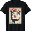 Queen of Hearts T-Shirt (Large, Black)