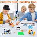 STEM Robotics Kit 6 Set Science Experiments Project Activities Toys for Kids 4-8 8-12 Engineering Building Electronic Motor Robot Kid Craft Boy Girl 5 6 7 8 9 10 12 Year Old Outdoor Toy
