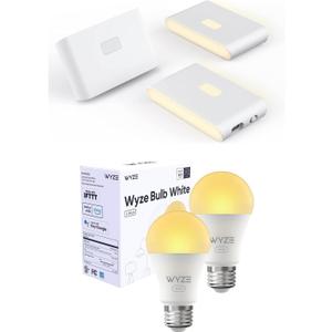 WYZE Motion Sensor Night Lights & Bulb White 2 Pack