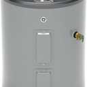 GE Appliances 26 Gallon Versatile, Electric Water Heater with Adjustable Thermostat & Drain Valve, Top Port Lowboy, 240 Volt
