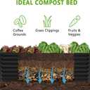 8x2x2FT Galvanized Raised Garden Bed,Planter Raised Beds-Metal Garden Box,Large Plant for Outdoor Planting, Vegetables BedFlower,herb-Black