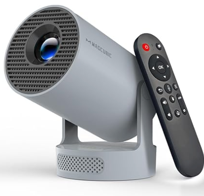 Magcubic Mini Projector 4K Support, Portable Projector with WiFi 6 and Bluetooth 5.4, 5W Sound base Speaker, Smart Projector with Auto Vertical Keystone 180Rotatable for Movie Home Outdoor