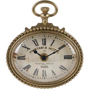 NIKKY HOME Small Vintage Gold Wall Clock 4.7 Inch, Battery Operated Silent Retro Metal Oval Analog Clock for Bathroom Kitchen Living Room Bedroom Office
