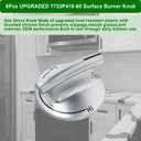 6Pcs Upgraded 7733P410-60 Surface Burner Knob,Gas Stove knobs Replacement for May-tag/Jenn-Air/Kitchen-Aid Gas Cooktop Stove,Replaces 74007733 AP5668987 etc Chrome Plated Stove knobs Set