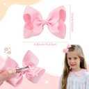 CLLOT 40 Pcs 4.5 Inch Hair Bows for Girls Clips Grosgrain Ribbon Boutique Hair Bow Alligator Clips For Girls Teens Toddlers Kids(Rainbow Colors)