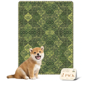 nunubaby Washable Pee Pads for Dogs, Stylish, Non-Slip and Leak-Proof Pee Pads. Reusable Potty Pads for Dogs for Crates and Floors.(Green/Multi, 18" x24")